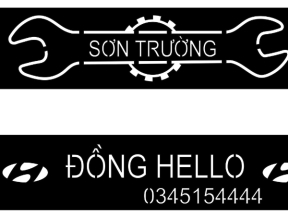 Mẫu thiết kế logo cửa hàng cắt cnc