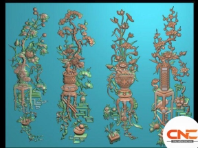 Mẫu thiết kế Tứ bình cnc jdp