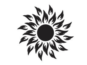 Mẫu trang trí cnc hình mặt trời