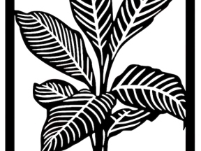 Mẫu tranh cây chuối decor cnc
