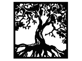 Mẫu tranh cây decor đẹp cnc