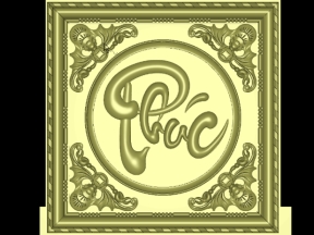 Mẫu tranh chữ phúc cài dơi cnc