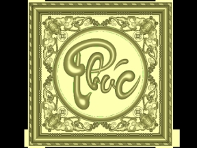 Mẫu tranh chữ phúc dơi 1