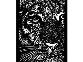 Mẫu tranh con hổ cnc decor