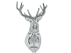 Mẫu tranh con hươu cnc