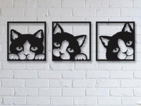 Mẫu tranh con mèo trang trí cnc