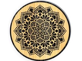 Mẫu tranh decor bông hoa mạn đà la thiết kế trên cad và corel