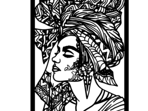 Mẫu tranh decor cô gái cnc