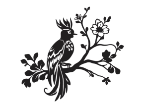 Mẫu tranh decor con chim