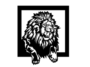 Mẫu tranh decor con sư tử