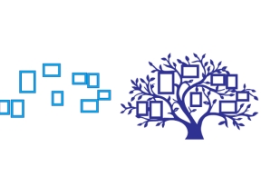 Mẫu tranh decor hình cây làm khung treo ảnh