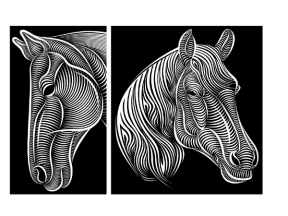 Mẫu tranh decor hình ngựa cnc