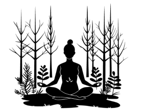 Mẫu tranh decor người ngồi thiền