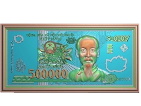 Mẫu tranh đồng tiền 500 nghìn đẹp