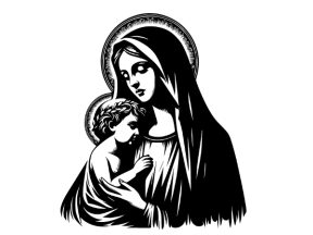 Mẫu tranh đức bà cnc