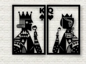 Mẫu tranh king and queen treo tường đẹp file corel