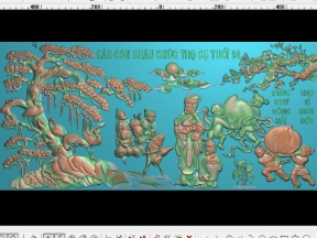 Mẫu tranh mừng thọ cụ bà, mẹ cnc