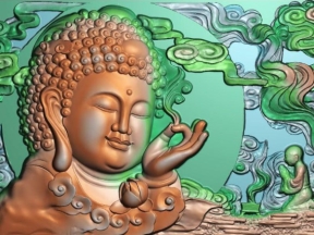 Mẫu tranh nhất tâm bái phật