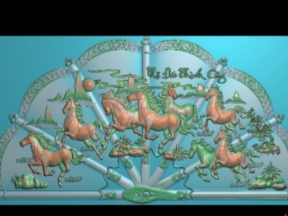 Mẫu tranh quạt cnc mã đáo thành công jdp