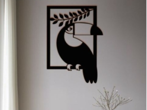 Mẫu tranh trang trí hình cây và chim đẹp file cad và corel
