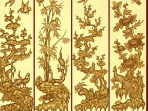 Mẫu tranh tứ quý cnc đẹp mới