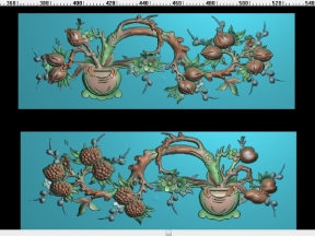 Mẫu tứ quả lê na đào lựu sâu 2.5cm