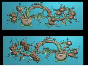 Mẫu tứ quý quả lê na đào lựu