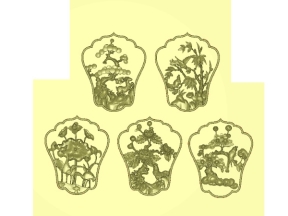 Mẫu tựa ghế tứ quý và sen