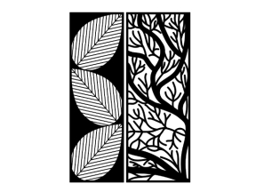 Mẫu vách cnc lá và cây đẹp