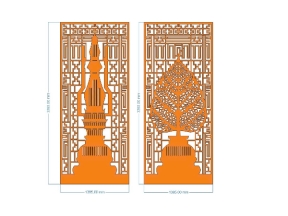 Mẫu vách lá bồ đề cnc file cad jdp đẹp