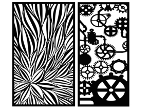 Mẫu vách mới lá và bánh xe