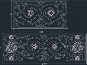 Mẫu vách ngăn hiện đại, file cad 2d chất lượng