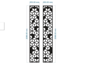 Mẫu vách ngăn mẫu họa tiết hình thoi cnc