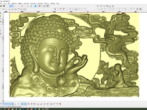 Mẫu thiết kế Jdpaint tranh Phật giáo 3D