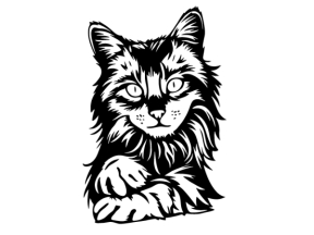 Mèo con decor cnc đẹp