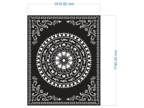 Model 2d cnc cổng 1 cánh trống đồng