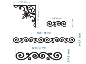 Model 2d cnc hoa văn mái kính đẹp