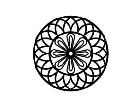 Model 2d cnc hoa văn mái kính tròn dxf