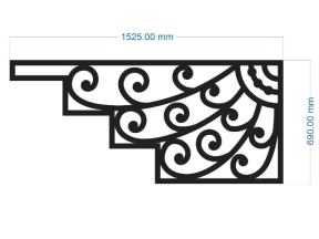 Model 2d cnc lan can cầu thang dxf