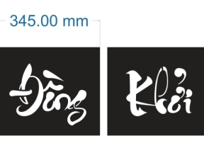 Model cắt chữ cnc đồng khởi