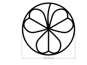 Model cắt cnc cỏ 3 lá dxf