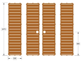 Model cắt cnc cổng 4 cánh đơn giản dxf