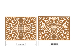 Model cắt cnc hoa văn giếng trời đẹp