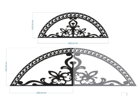 Model cắt cnc hoa văn mái kính dxf