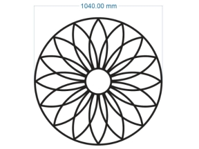 Model cắt cnc mái kính tròn dxf