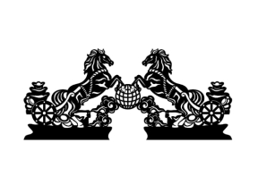 Model cắt cnc ngựa chở vàng