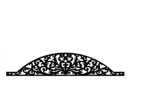 Model cắt cnc vòm hoa lá tây