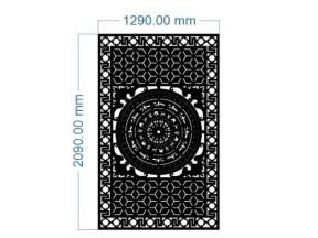 Model cnc cổng 1 cánh có ô thoáng