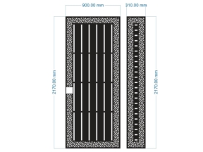 Model cnc cổng 1 cánh hoa văn chữ vạn