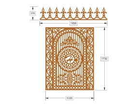 Model cnc cổng 1 cánh và chông